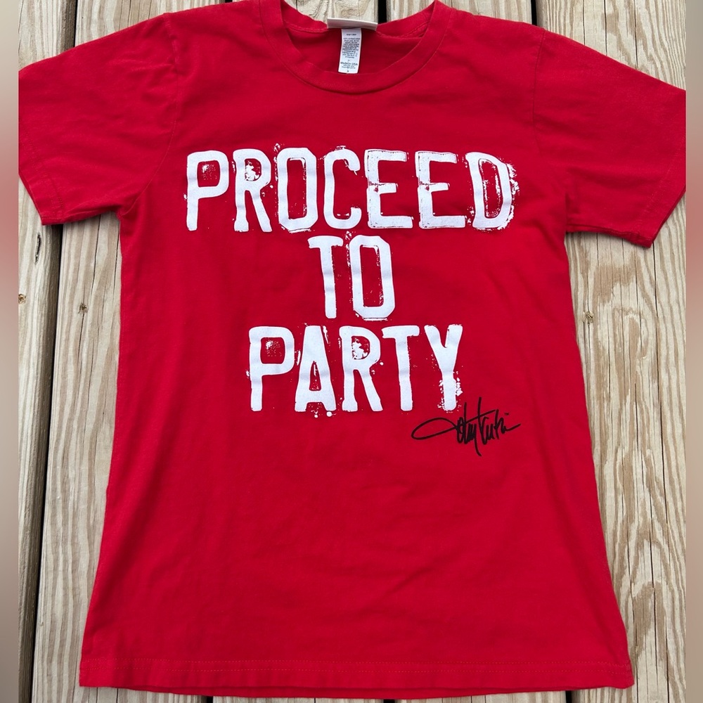 Men's Small‎ Toby Keith's Bar & Grill | Proceed To Party Graphic T-Shirt Red